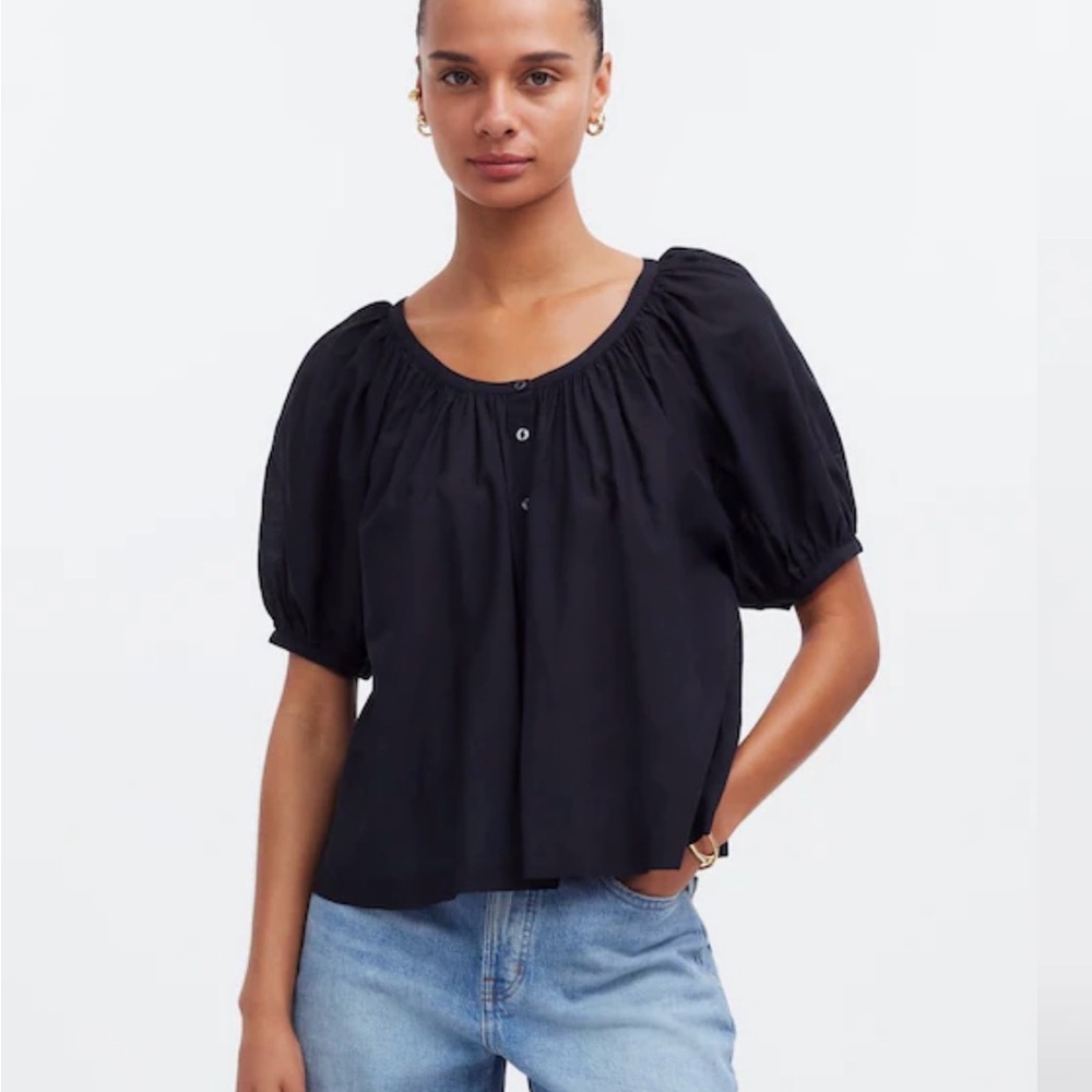 Madewell Puff-Sleeve A-Line Top